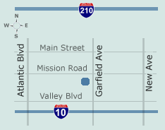 Pacific Medical Imaging and Oncology Center Location Map in Alhambra
